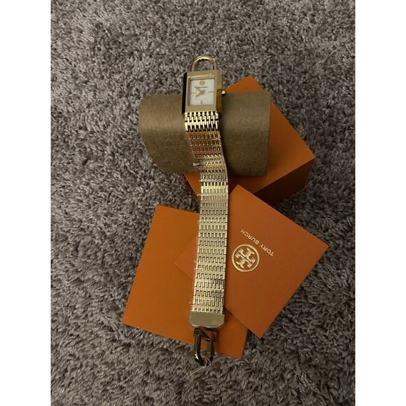 Tory Burch Bracelet Goldstone Watch NIB - Picture 6 of 10